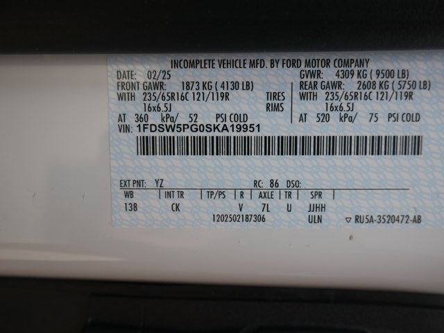 2025 Ford Transit-350 Base Classic Service Body w/Latch-Matic System