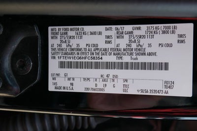 2017 Ford F-150 Platinum