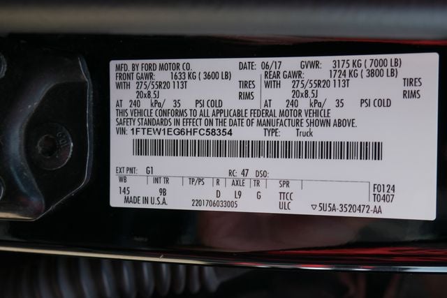 2017 Ford F-150 Platinum