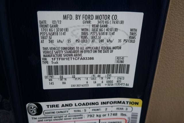 2012 Ford F-150 Lariat