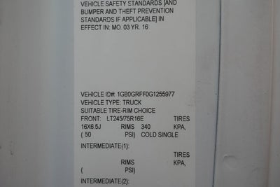 2016 Chevrolet Express 3500 Work Van Cutaway