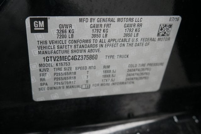 2016 GMC Sierra 1500 SLE