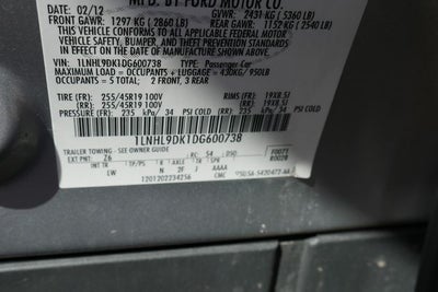 2013 Lincoln MKS Base