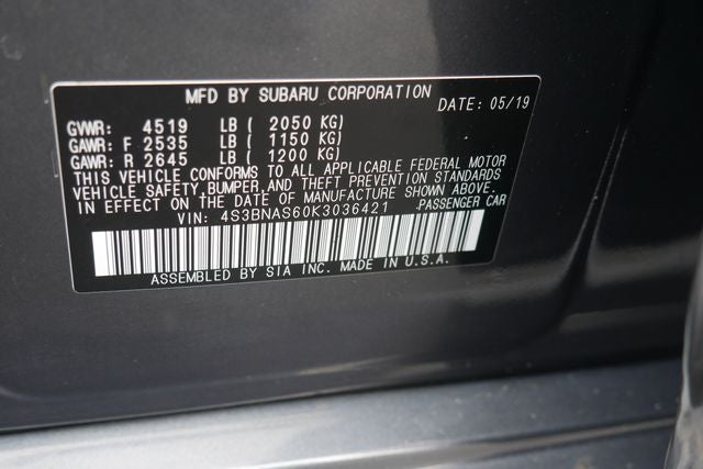 2019 Subaru Legacy 2.5i Sport